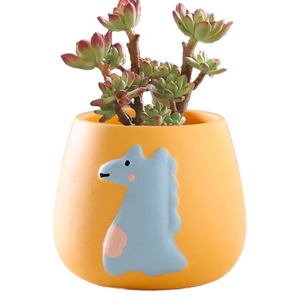 Vaso in Ceramica per Piante Grasse a Forma di Animale Cartone Animato - Vasi Traspiranti da Tavolo con Ampie Aperture per Piante Grasse Carine, Uso Domestico - Product Image 5