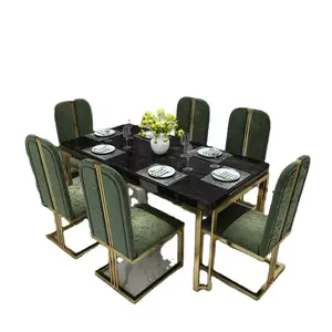 الحديثة طاولة طعام من الرخام الملكي تصميم مقاعد لغرفة الطعام