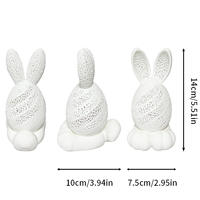 Lanterne LED Lapin de Pâques Imprimée en 3D en Gros, Lampe Lapin Creuse en Plastique, Décoration de Fête, Veilleuse de Vacances, OEM