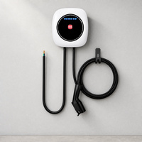 KRJI Nouveau chargeur EV portable 7kW/22kW pour la recharge à domicile avec connecteur NACS Prise EU 3 broches Monophasé 32A 200-220V
