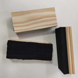 Effaceur en <span class=keywords><strong>feutre</strong></span> de laine pour tableau blanc, balayette en bois pour tableau noir, nettoyeur de tableau de classe, effaceur original personnalisé pour école - Product Image 4