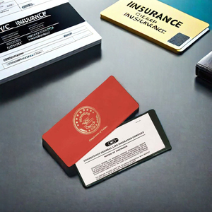 Porta <span class=keywords><strong>biglietti</strong></span> <span class=keywords><strong>da</strong></span> visita con Logo personalizzato trasparente in PVC vinile <span class=keywords><strong>da</strong></span> viaggio in plastica a buon mercato con lato stretto aperto e porta carte assicurative - Product Image 2