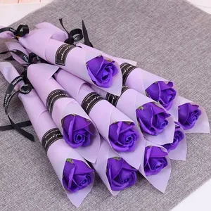 Cadeau d'entreprise à prix abordable : Savon en forme de fleur, rose unique ou œillet – Cadeau créatif pour la Saint-Valentin - Product Image 6