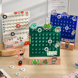 Circular perpetuo DIY hecho a mano acrílico escritorio cuenta regresiva calendario examen preparación recordatorio tarjeta con reloj inútil - Product Image 4