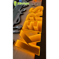 Lettres LED personnalisées à effet infini, en acrylique semi-transparent, IPX7, contrôlées par Bluetooth, multicolores, pour publicité automobile