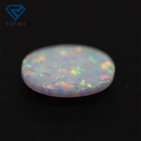3*5-8*10mm 92 multicolore synthétique ovale dos plat cabochon cut OP #17 blanc opale de feu lâche pierres précieuses ovale opale cabochon gemmes