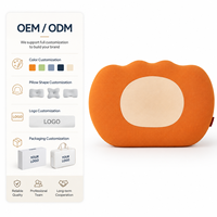 Oreiller en mousse à mémoire de forme à rebond lent, en forme de patte de chat, pour le soutien du cou et le soulagement des douleurs cervicales, idéal pour la chambre à coucher.