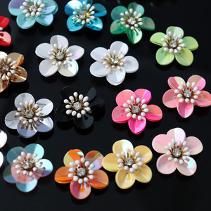 Thiết Kế Mới Đẹp 3D Sequin Flowers Thêu <span class=keywords><strong>Patch</strong></span> Cho Trang Phục - Product Image 4