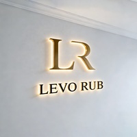 Letrero Retroiluminado con Acabado Espejo Dorado Premium, Logotipo 3D Brillante LED, Decoración de Pared para Spa Profesional, Salón de Belleza y Joyería