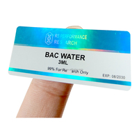 Étiquette VS-021 pour flacon en verre de 3 ml, autocollant imperméable, holographique laser, impression d'étiquettes pour emballage de flacons avec étiquette holographique