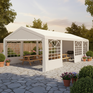Tende per Eventi da 100 Persone, Struttura Pieghevole in Tubi di Ferro, Impermeabile, Apertura Rapida Automatica, per Uso Esterno, Feste, Giardino e Attività - Product Image 4