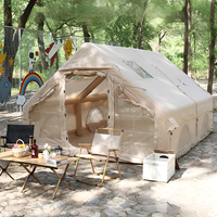 Tente de camping gonflable pliable quatre saisons en tissu Oxford avec maille, imperméable, sans assemblage, ouverture rapide pour les aventures