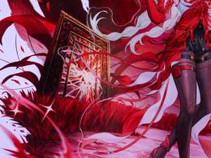 Expositor de Acrílico OEM/ODM Wuthering Waves Phrolova 20cm, Diseño Aura Roja Flameante, Decoración de Escritorio para Fans del Anime - Product Image 4