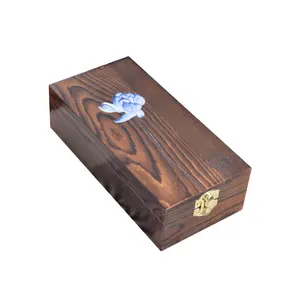 Paulownia — boîte à bijoux multicolore en bois solide personnalisable, coffret pour le rangement des cadeaux, meilleure vente
