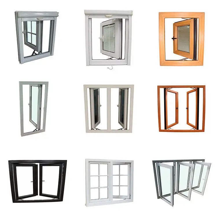 Standard AS1288/AS2047 casement window design aluminium double glass casement window and door price