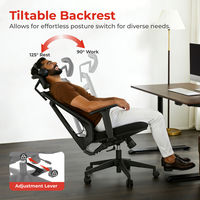 Chaise de bureau ergonomique moderne personnalisable 2026 pour usage domestique et scolaire, avec cadre en bambou et hauteur réglable
