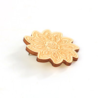 Nouvelles barrettes à cheveux en bois avec découpe laser, design mignon, pour petites filles et enfants