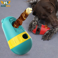 Mainan Kunyah Anjing dari Plastik ABS, Bola Pengumpan Lambat, Dispenser Camilan, Perlengkapan Hewan Peliharaan untuk Kucing dan Anjing