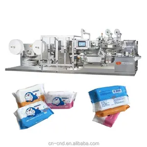 Fully automatic CND-530H wet tissue 5-30 pcs package making machine non-woven wet wipes wrapping machine