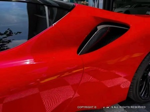 Kit carrosserie en fibre de carbone sèche <span class=keywords><strong>pour</strong></span> <span class=keywords><strong>Ferrari</strong></span> SF90, comprenant : Lame avant, jupes latérales, diffuseur, spoiler et prise d'air arrière en fibre de carbone OEM SF90 - Product Image 5