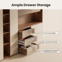 Armoire de chambre moderne autoportante en bois durable, grand rangement, mobilier écologique pour maison, bureau, hôtel, villa, appartement