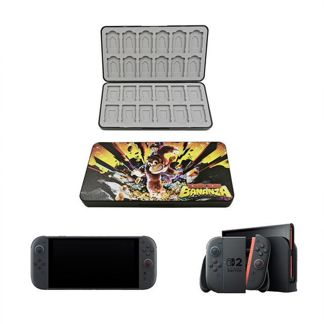 Custom Design 24 Slot Game Cartridge Memory TF SD Card Magnetic Protection Holder Case Box for Nintendo Switch 2 OLED Lite