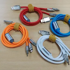 Kabel pengisian daya cepat, kabel pengisian daya USB A ke USB C 3A 5A 6A, USB C ke USB C, kabel Audio 3 in 1