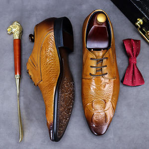 Zapatos Oxford de Cuero Genuino de Alta Gama, Estilo Británico, Formales para Negocios, con Punta en Pico, Hechos a Mano, para Novio, Aptos para Todas las Temporadas - Product Image 4