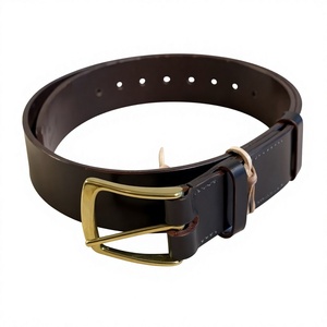 Cinturón de Cuero Vacuno Genuino BS INTERNATIONAL para Hombre, Estilo Vintage, Color Marrón Sólido, Ecológico, Impermeable, Resistente, con Hebilla de Acero, 3.8 cm - Product Image 3