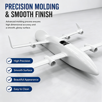 Coque de fuselage d'avion à voilure fixe et d'hélicoptère en PRV (Plastique Renforcé de Fibres) léger et haute résistance, fabriquée sur mesure par un fabricant OEM