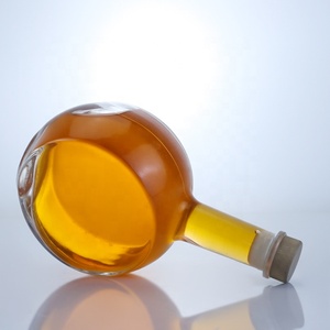 Botella de licor de vidrio transparente con forma de campana, 500ml, 700ml, 750ml, para Tequila, Ginebra, <span class=keywords><strong>ron</strong></span>, vodka con corcho - Product Image 2