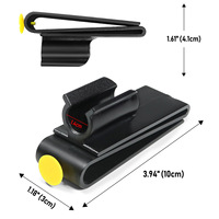 Support de drapeau de golf en plastique noir à bouton-poussoir pour clubs de golf - Portable et durable, taille personnalisable