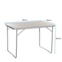 Table pliante d'extérieur légère de style valise, rectangulaire, avec cadre en alliage d'aluminium, portable pour pique-nique, café et fêtes