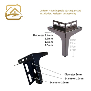 Factory Price 10cm/13cm/15cm/17cm Gold T-Shaped Angle Bracket Metal Furniture Legs for <b>Sofa</b> <b>Bed</b> Cabinet Dining Modern Heavy Duty - Product Image 3