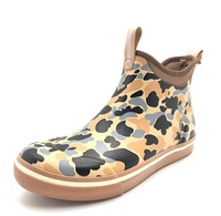 Bottes de pêche en caoutchouc néoprène antidérapantes imperméables à la cheville couleur camouflage