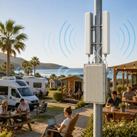 Système de couverture Wi-Fi extérieur haute puissance 3000M avec point d'accès sans fil et station de base pour zones touristiques, port Ethernet 25G, pour 300 personnes, fabriqué en Chine