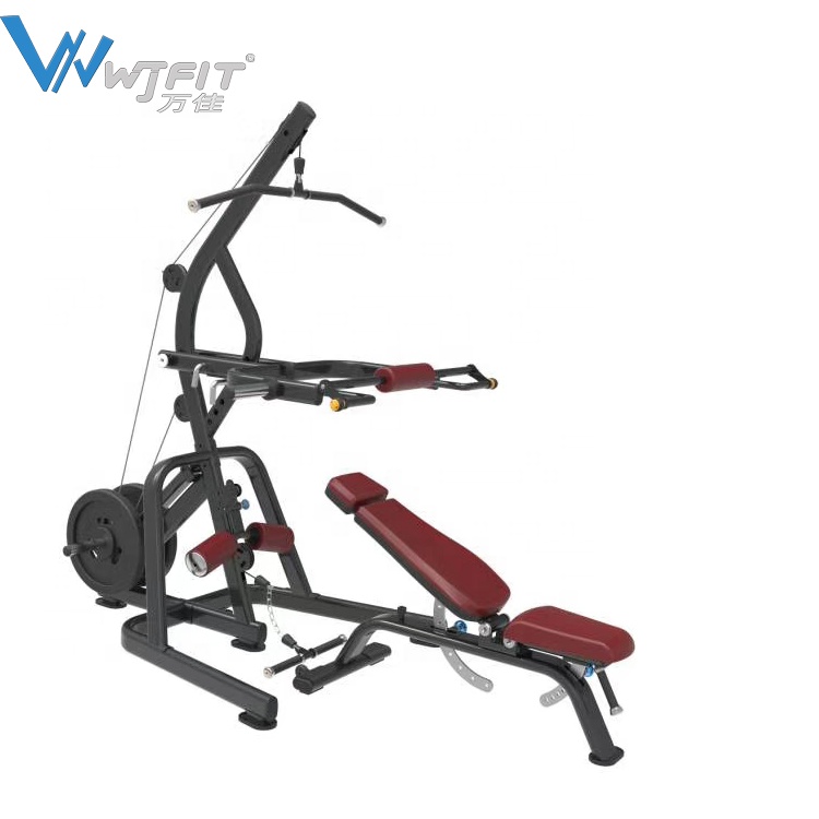 Lat Pulldown строки машина многофункциональный стеллаж для станции тренажер для разработки с регулируемым Гантели Скамья для скамейки