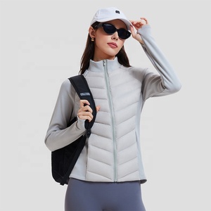 Toptan kaz tüyü ceketler standı yaka kadın kumaş açık kış kaz uzun kaban aşağı yelek açık kadınlar - Product Image 6