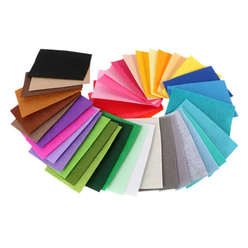100% Polyester needle punched colorful felt with various grams for handcrafts and sewing
