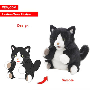 Mềm Kawaii mèo đen sang trọng keychain thiết kế Thú nhồi bông đồ chơi với PP bông điền lưới lót OPP Túi quyến rũ - Product Image 5