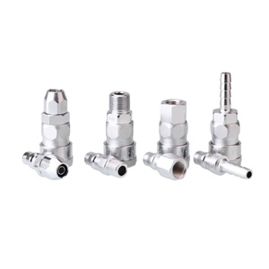 스테인리스 스틸 자동 잠금 퀵 커플링 에어 펌프 인터페이스 부식 방지 우수한 밀봉 성능 소음기 - Product Image 1