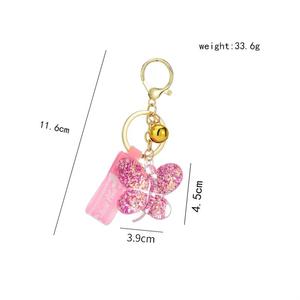 Lilangda Nuevos llaveros Car Bag Pareja Llavero Pequeño Colgante Acrílico Lentejuelas S - Product Image 4