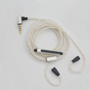 Câble pour écouteurs plaqué argent pour Sennheiser IE80 IE8I IE8, câble audio de remplacement de 1.2m avec micro intégré et télécommande - Product Image 5