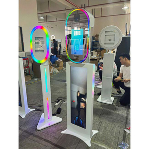 Cabina de Fotos con Espejo Mágico de 32”, Cabina de Fotos con Espejo Mágico y Trípode de Sobremesa - Product Image 1