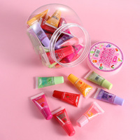 Ensemble de mini gloss à lèvres multicolores aux saveurs de fruits, gloss à lèvres hydratant brillant, pot de gloss à lèvres, kit cosmétique pour les lèvres à usage quotidien