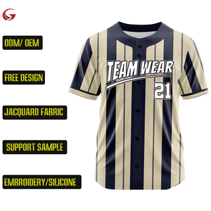 Maillot de baseball personnalisé respirant à boutons, style streetwear, sublimation, uni, coupe oversize, en polyester Zp25004 - Product Image 1