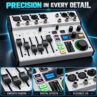 Console de mixage numérique Flow8 avec Bluetooth, mini mixeur audio numérique pour studio à domicile, enregistrement, podcast et streaming