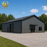 Atelier préfabriqué en structure d'acier durable, montage facile, kits de stockage en métal résistant aux intempéries, garage, bâtiment