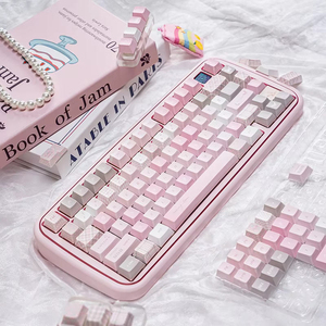 Teclas PBT <span class=keywords><strong>Utopia</strong></span> para Chicas, Sublimación de Cinco Lados, Perfil Cherry, 132 Teclas, DIY, Compatible con Interruptores Mx, Teclado Mecánico - Product Image 2