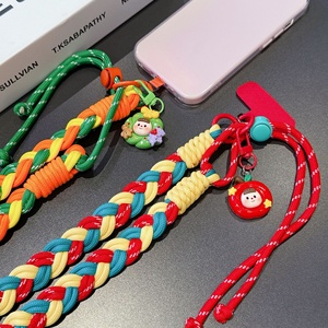 Cordon de téléphone <span class=keywords><strong>portable</strong></span> en nylon, long cordon bandoulière pour hommes et femmes, idéal pour l'extérieur et l'alpinisme, robuste, anti-perte, multicolore, tressé - Product Image 4